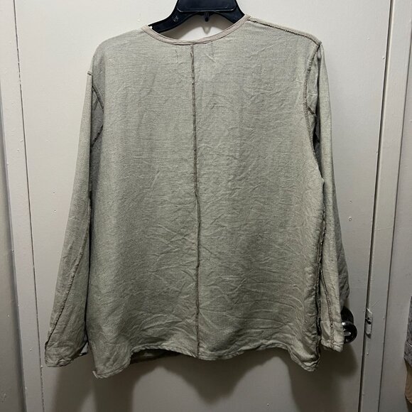 Cachaca Linen Blazer with Linen Rosette Buttons and Pockets - Size Small - Picture 6 of 12